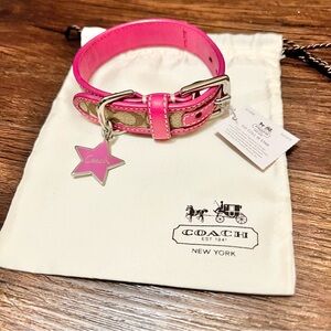 Coach Pink Dog Collar